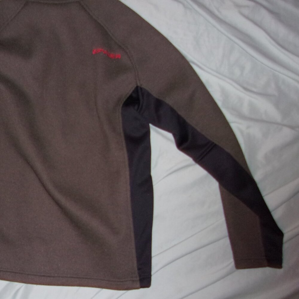 spyder size medium mens black  gray  sweatshirt fleece outdoor wear - Picture 6 of 6